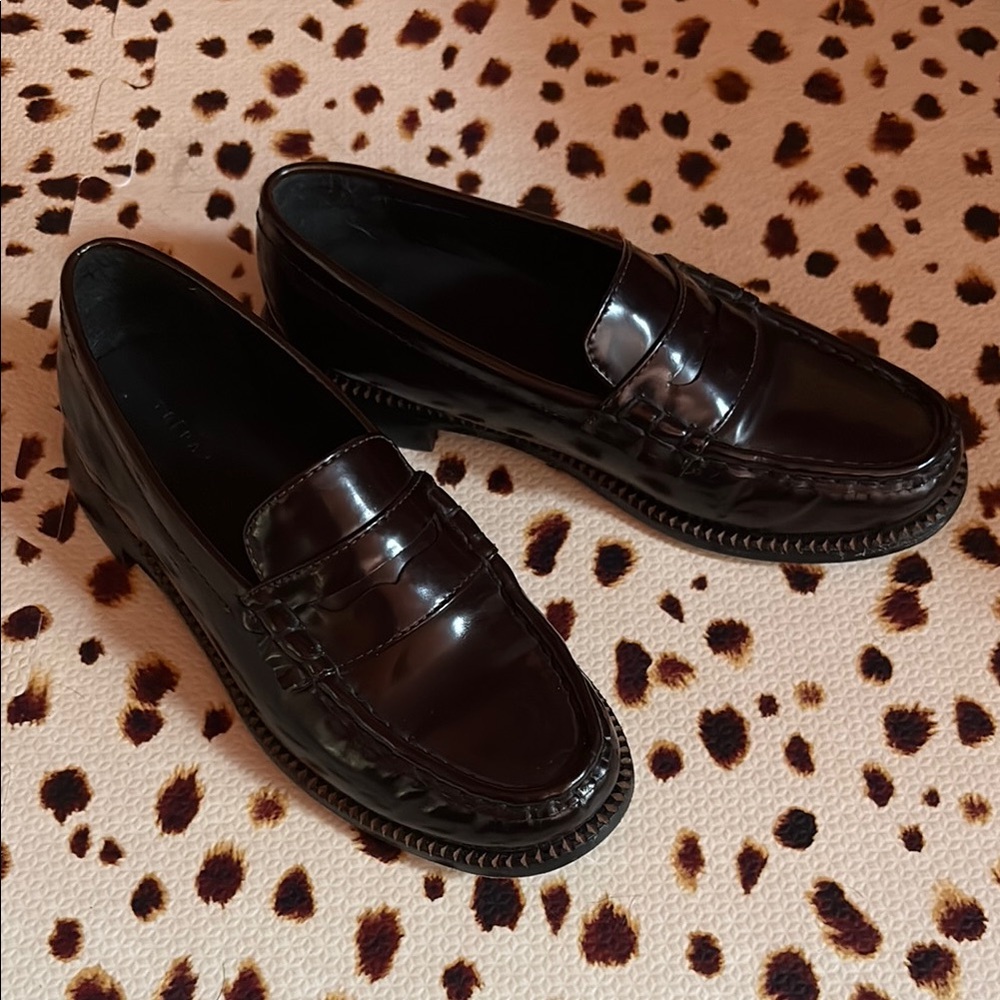 Freda Salvador Elba Penny Loafer in Espresso Brown Sz 7.5 Women’s